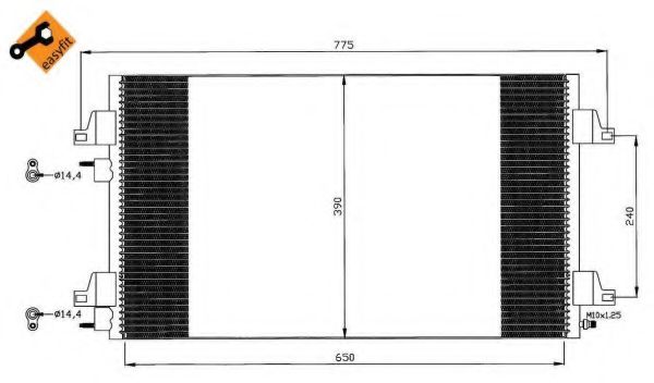Радиатор кондиционера NRF 35447 Радиатор кондиционера NRF 35447