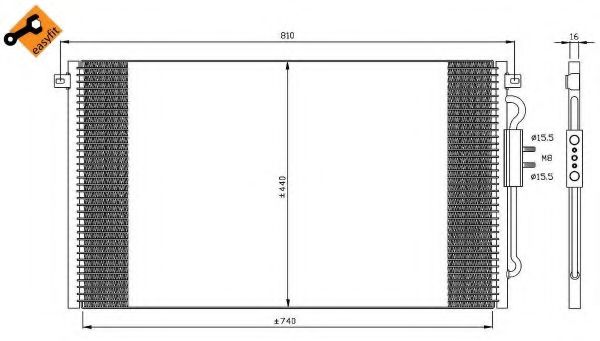 Радиатор кондиционера NRF 35448 Радиатор кондиционера NRF 35448