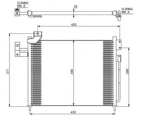 Радиатор кондиционера NRF 35460