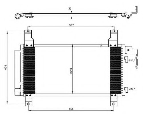 Радиатор кондиционера NRF 35464