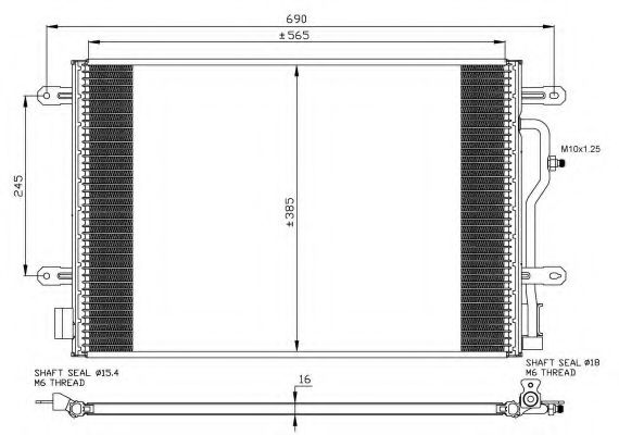Радиатор кондиционера NRF 35465 Радиатор кондиционера NRF 35465