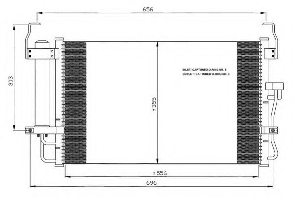 Радиатор кондиционера NRF 35474