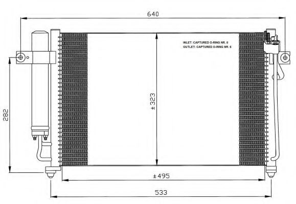 Радиатор кондиционера NRF 35476