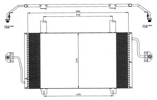 Радиатор кондиционера NRF 35483