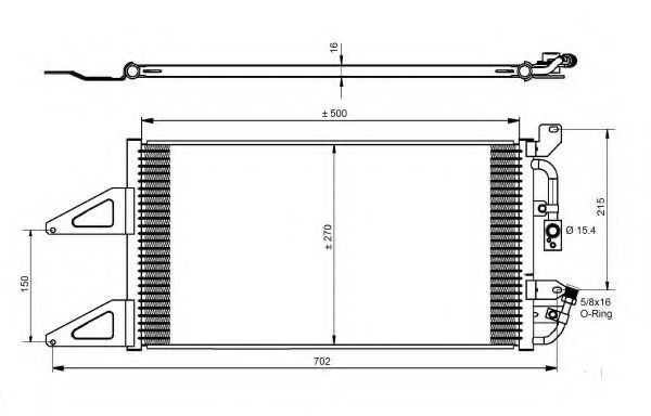 Радиатор кондиционера NRF 35489