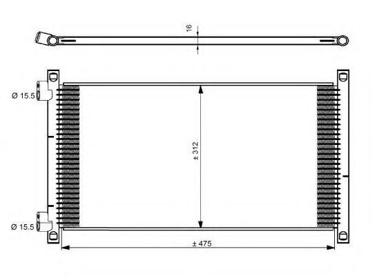 Радиатор кондиционера NRF 35490