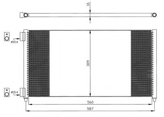 Радиатор кондиционера NRF 35496