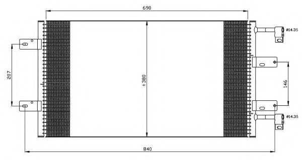 Радиатор кондиционера NRF 35505