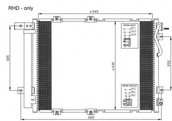 Радиатор кондиционера NRF 35519 Радиатор кондиционера NRF 35519