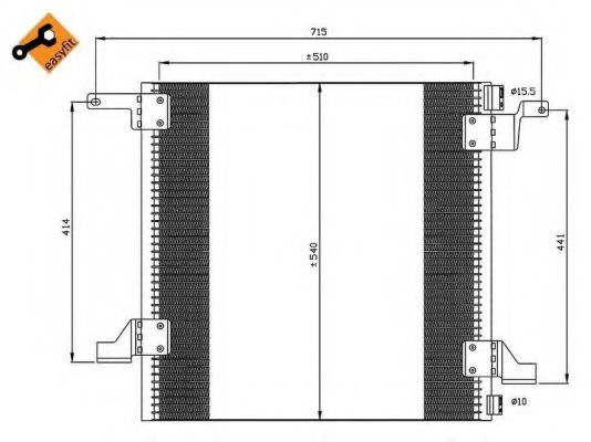 Радиатор кондиционера NRF 35526
