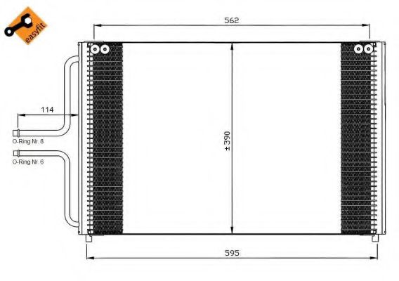 Радиатор кондиционера NRF 35533 Радиатор кондиционера NRF 35533