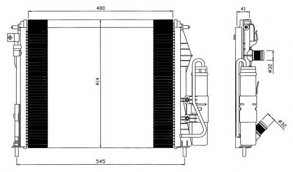 Радиатор кондиционера NRF 35547