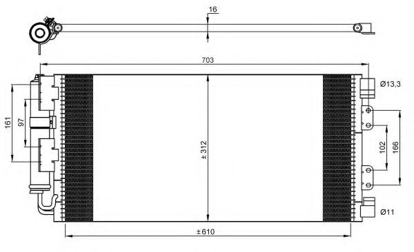 Радиатор кондиционера NRF 35548
