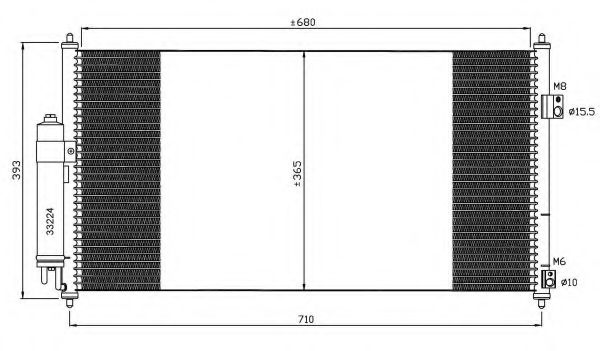 Радиатор кондиционера NRF 35550