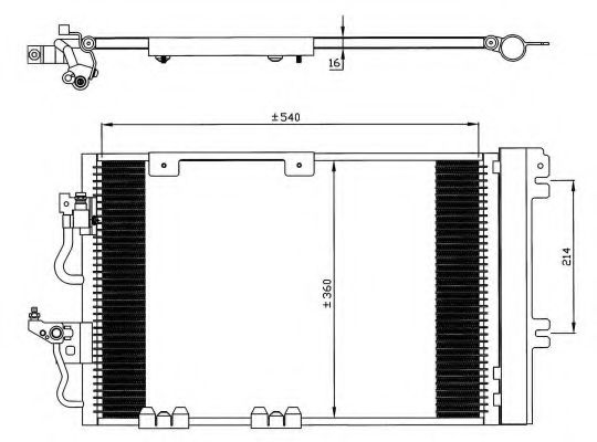 Радиатор кондиционера NRF 35554