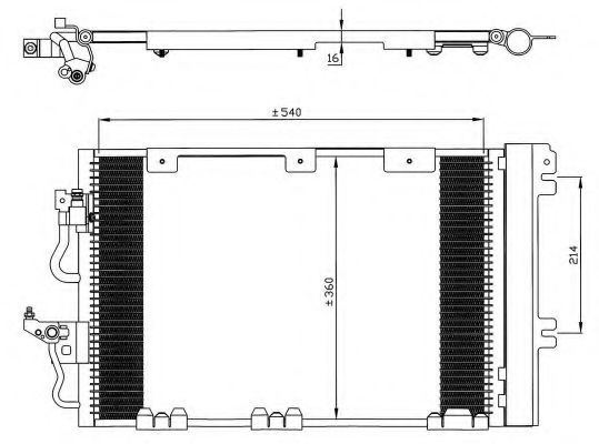 Радиатор кондиционера NRF 35556