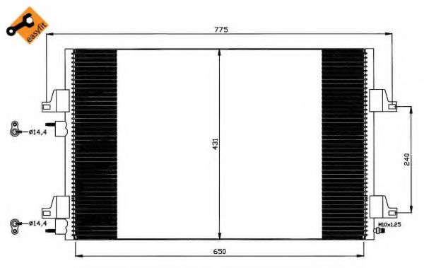 Радиатор кондиционера NRF 35557 Радиатор кондиционера NRF 35557