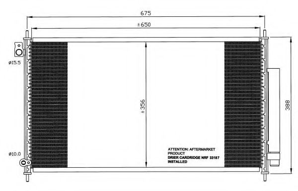 Радиатор кондиционера NRF 35559
