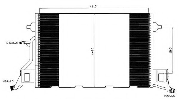 Радиатор кондиционера NRF 35564