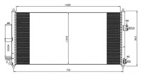 Радиатор кондиционера NRF 35565 Радиатор кондиционера NRF 35565