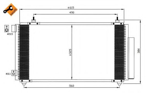Радиатор кондиционера NRF 35576 Радиатор кондиционера NRF 35576