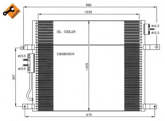 Радиатор кондиционера NRF 35577 Радиатор кондиционера NRF 35577