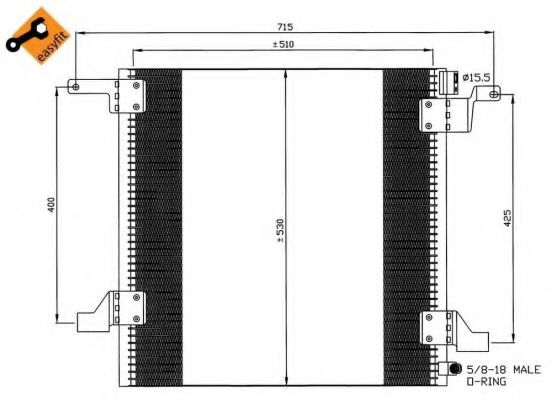 Радиатор кондиционера NRF 35579 Радиатор кондиционера NRF 35579