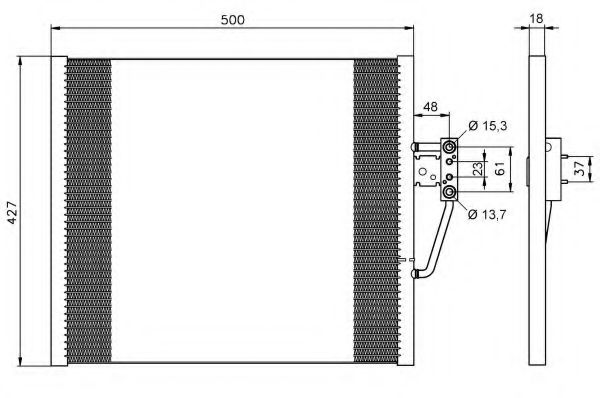 Радиатор кондиционера NRF 35587