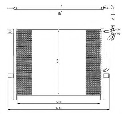 Радиатор кондиционера NRF 35589