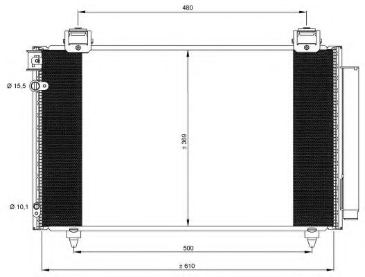 Радиатор кондиционера NRF 35592