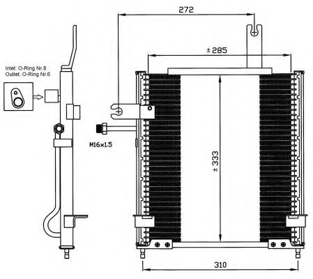 Радиатор кондиционера NRF 35597