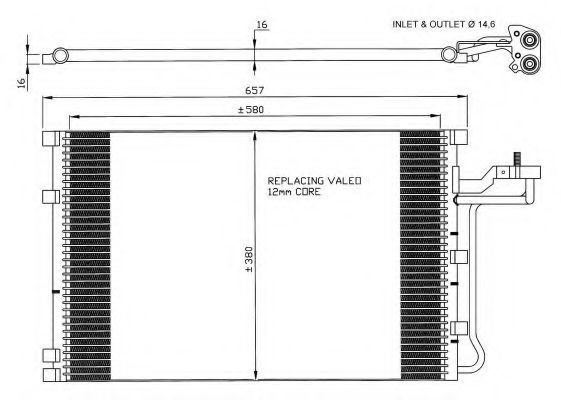 Радиатор кондиционера NRF 35616