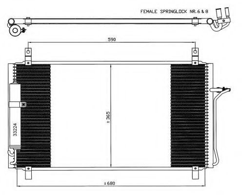 Радиатор кондиционера NRF 35624