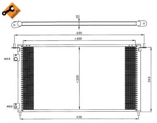 Радиатор кондиционера NRF 35636 Радиатор кондиционера NRF 35636