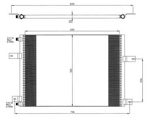 Радиатор кондиционера NRF 35638