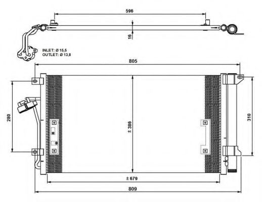 Радиатор кондиционера NRF 35639