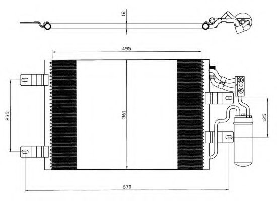 Радиатор кондиционера NRF 35646