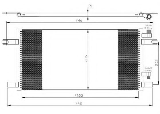 Радиатор кондиционера NRF 35647
