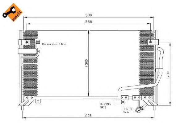 Радиатор кондиционера NRF 35650 Радиатор кондиционера NRF 35650