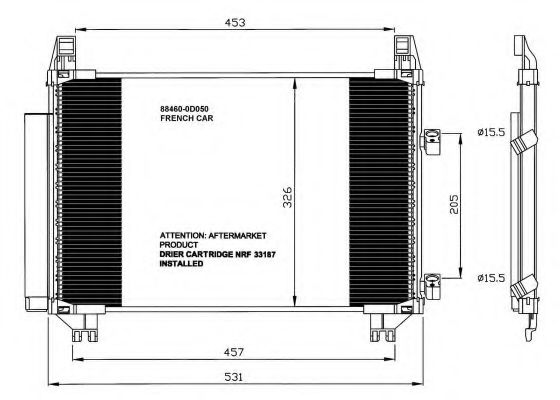 Радиатор кондиционера NRF 35653