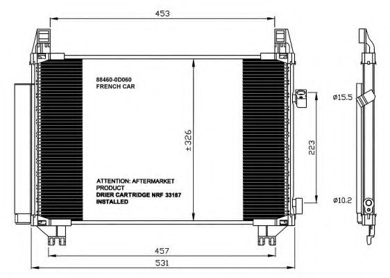 Радиатор кондиционера NRF 35654