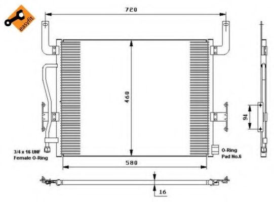 Радиатор кондиционера NRF 35655