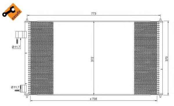 Радиатор кондиционера NRF 35681