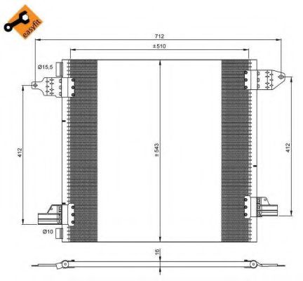 Радиатор кондиционера NRF 35702 Радиатор кондиционера NRF 35702