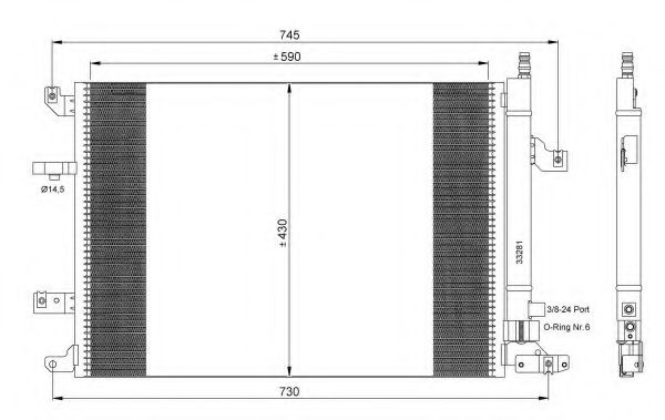 Радиатор кондиционера NRF 35739 Радиатор кондиционера NRF 35739