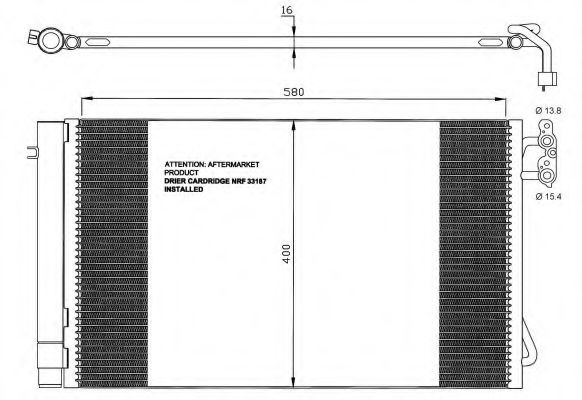 Радиатор кондиционера NRF 35743