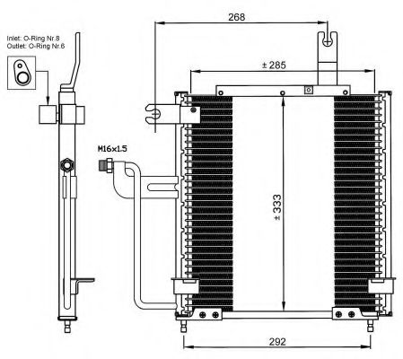 Радиатор кондиционера NRF 35744