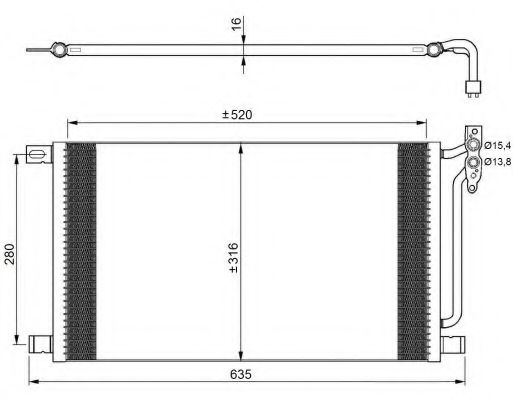 Радиатор кондиционера NRF 35748