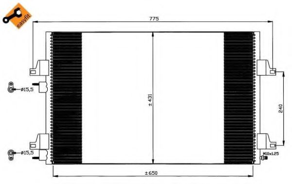 Радиатор кондиционера NRF 35749 Радиатор кондиционера NRF 35749