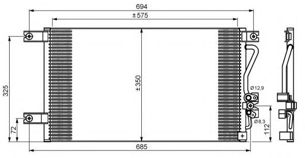 Радиатор кондиционера NRF 35756
